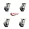 Service Caster 5 Inch Kingpinless Thermoplastic Rubber Wheel Swivel Top Plate Caster, 4PK SCC-KP30S520-TPRRF-4 - alternate 5